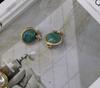 Imitation Jade Pearl Stud Earrings - Elegant Women's Dangle Style