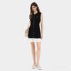 Pinko French Style Black And White Color Block Pleated Versatile Dress Sleeveless Women Dresses PEAF261238691