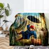 Paddington Bear Theme Printed Blanket - Perfect for Couch, Bed, Travel & Outdoor Use | Machine Washable, Cozy & Durable.