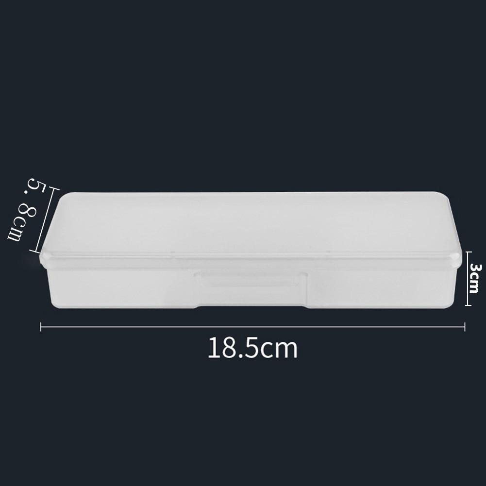 18.8*7*3cm Nails Storage Box Pink Plastic Case White