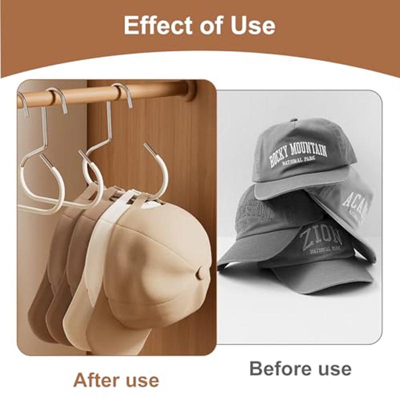 5-Pack Hat Storage Bags, Wardrobe Belt Hanger, Space-Saving Organizer for Closet, Scarf Storage Bags for Baseball Caps