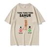 Tung Tung Tung Sahur Calling Funny Brainrot Joke Meme Tshirt Unisex Unisex Humor Fashion Street T Shirts Summer Oversized Tee Shirt