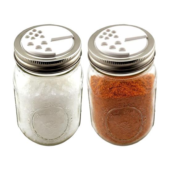 Tapa Dosificadora de Especias Ajustable para Frascos Mason de Plástico Resistente al Óxido Tapa Dosificadora y Vertedora para Condimentos Accesorio para Frascos de Especias de Cocina