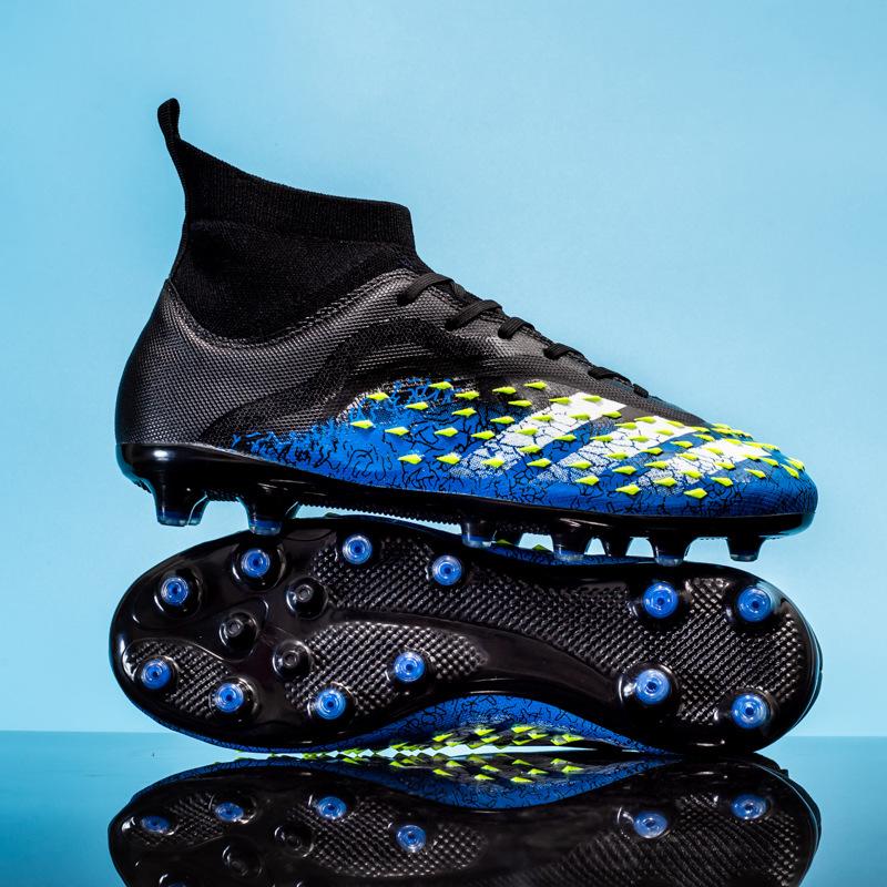 Scarpe da Calcio High Top Antiscivolo Ag Chiodi Lunghi Scarpe da Calcio da Uomo Chiodi Spezzati Scarpe Speciali per Allenamento Resistenti all'Usura Calcio