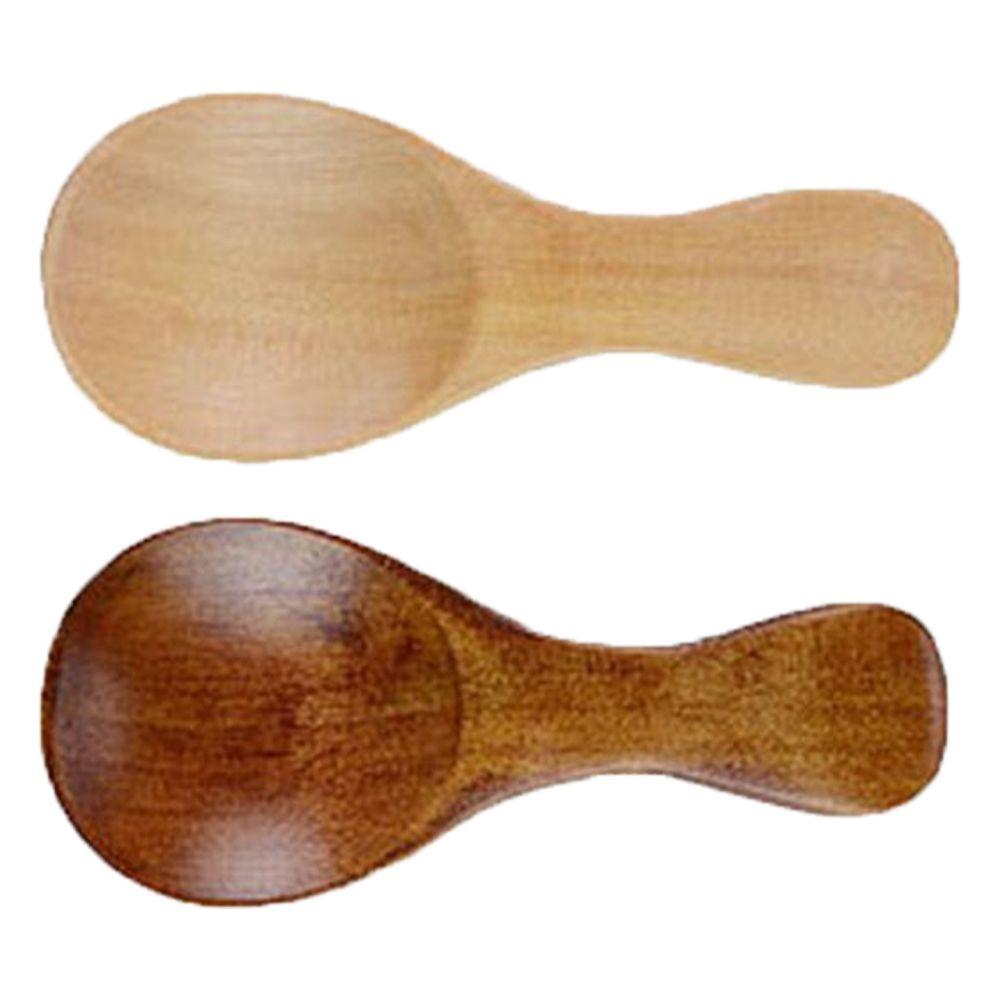 

2Pcs Kitchen Gadgets Flatware Condiment Scoop Small Mini Sugar Spoon Salt Wood Spoons Coffee Tea