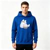 Men's Print Pullover Hoodie, Cute White Cat Anime Character Pattern Casual Sweatshirt for Daily Wear