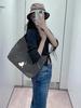 Ding Edition Hobo Crossbody Tasche: Hundezahn Weiches Leinen, Leder Schultergurt