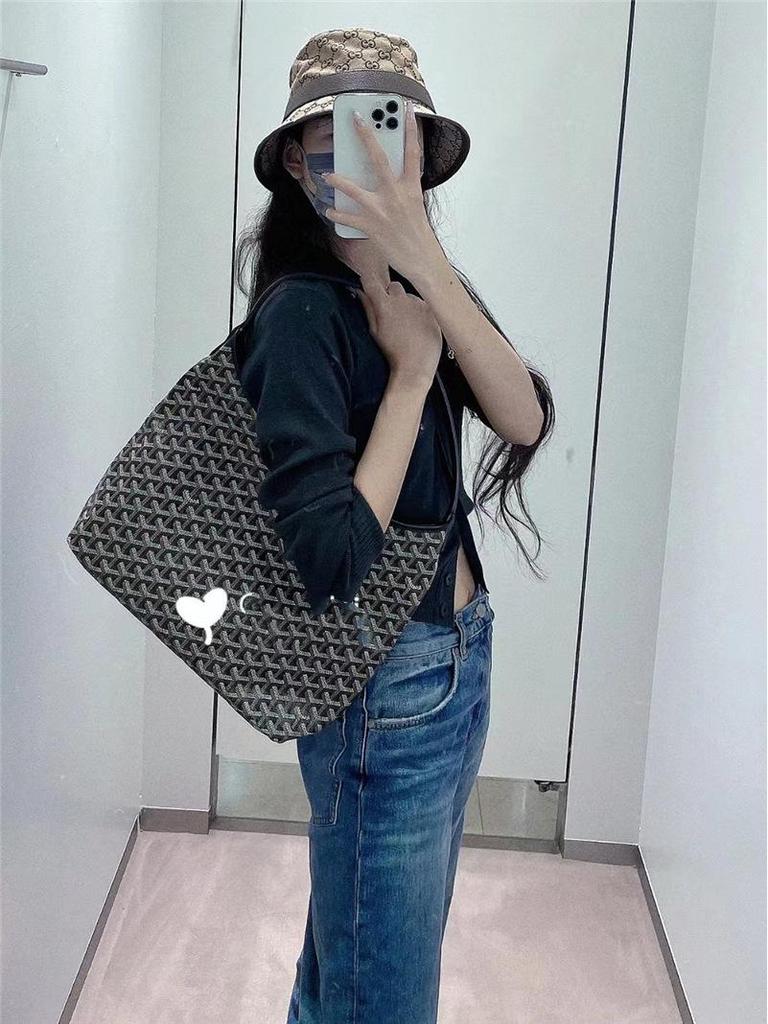 Ding Edition Hobo Crossbody Tasche: Hundezahn Weiches Leinen, Leder Schultergurt