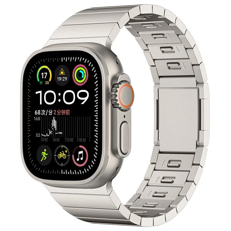Metal Magnetic Clasp Strap for Apple Watch Band 49mm 46mm 45mm 44mm 42mm Quick-release Wristband iWatch Ultra 10 9 8 7 6 5 SE 3