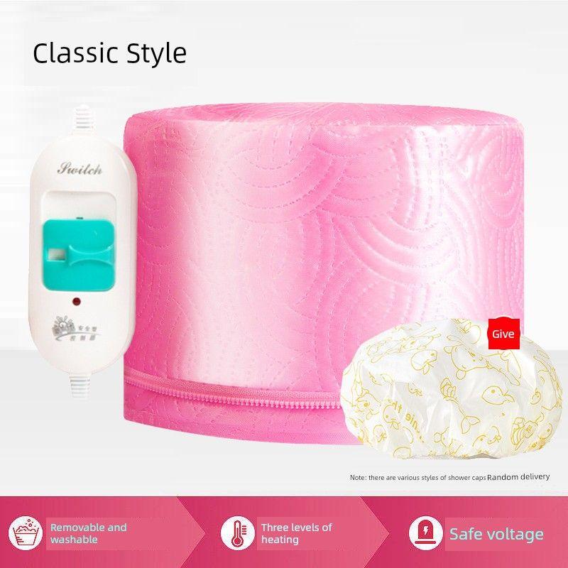 

Evaporation Cap Heating Hair Mask Steam Hair Cap Electric Heating Hair Care Oil Treatment Cap for Women Home Use Hair Dyeing and Perming 3344 Three Levels of Heating [Pink] Free Shower Cap