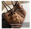 Polka Dot Retro Underarm Tote Bag with Bow - Summer 2026 Trend, Women's Large Capacity