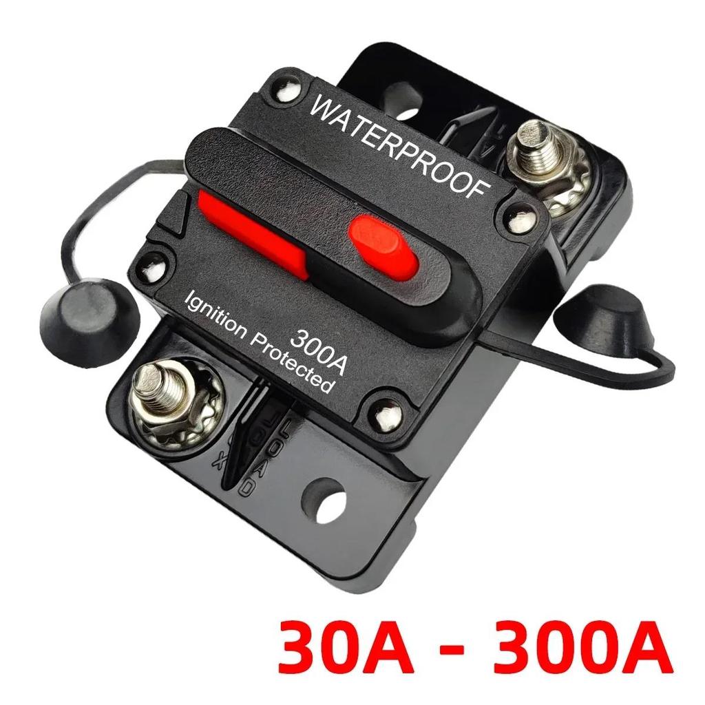 30A To 300A 12V-48V Circuit Breaker Power Protect Fuse Trolling with Reset Waterproof Car Boat 80A 100A 200A 250A Circuit Breaker 6