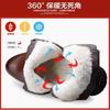 2024 New Warm Men's Shoes with Thick Velvet and Casual Leather Boots for Winter Outdoor Wear Resistant Thick Bottom Snow Boots