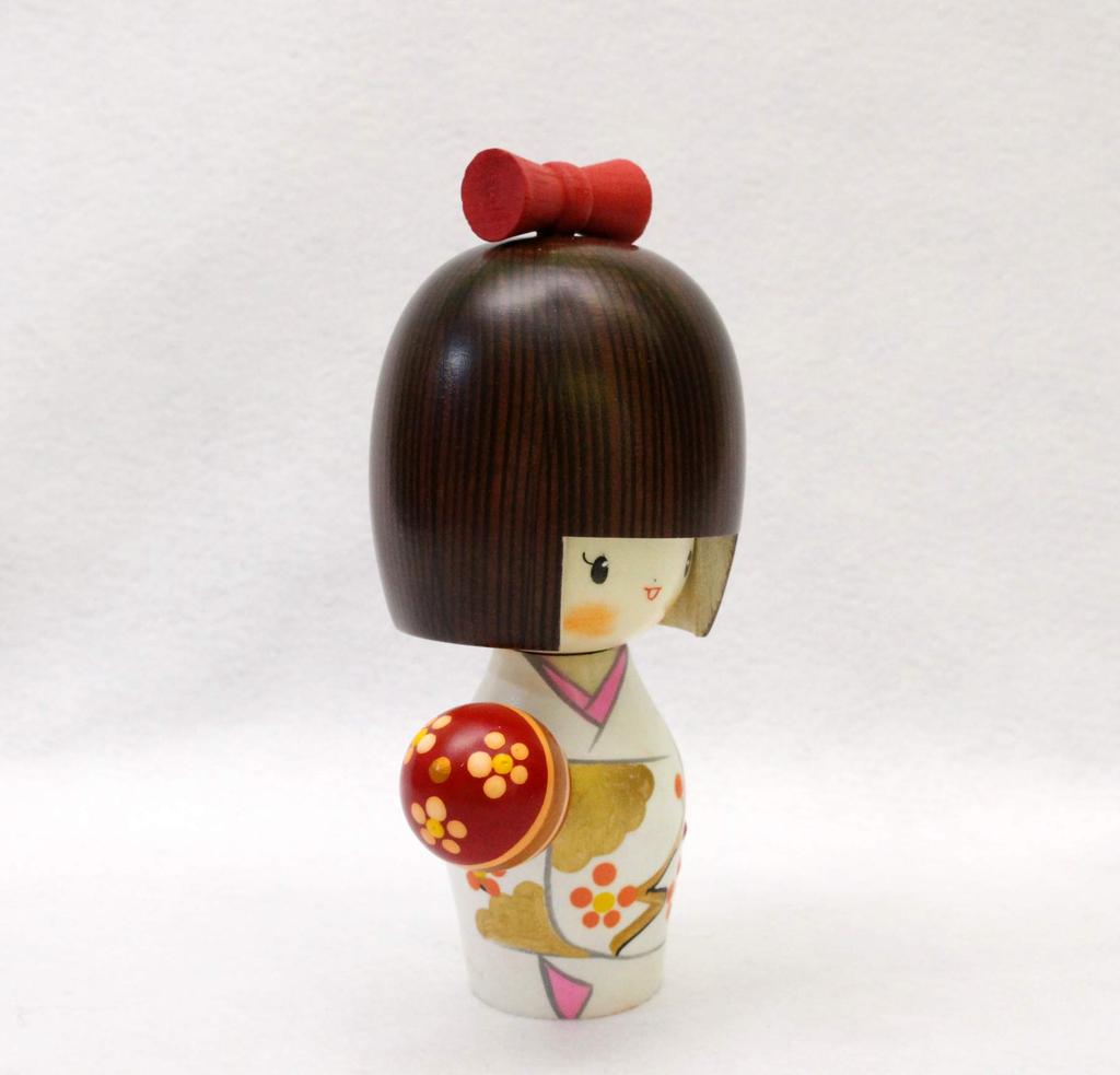 Castle Enterprise Traditional Kokeshi Temari Japanese Souvenir, Made In Japan, 14cm Long