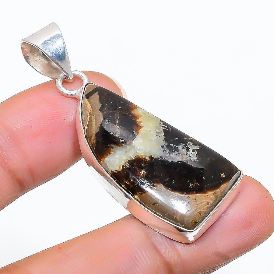 

Septarian Stone Gemstone Handmade 925 Steling Silver Jewelry Pendant 1.97 GK-4634