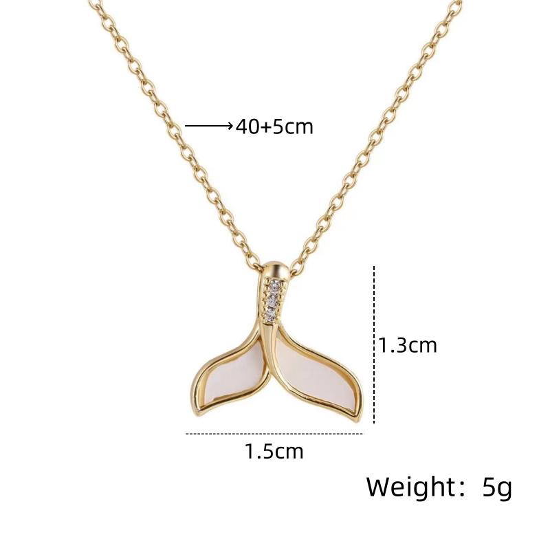 1pcsThe spot new style elegant mermaid necklace collarbone chain temperament woman light luxury high-grade pendant cool wind nec