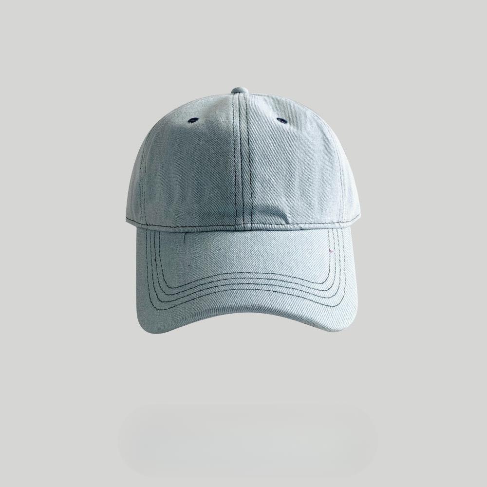 

Популярная бейсболка в корейском стиле, вышитая, нового цвета деним-блю, выстиранная, в университетском стиле, маленькая бейсболка для защиты от солнца M（56-58cm）