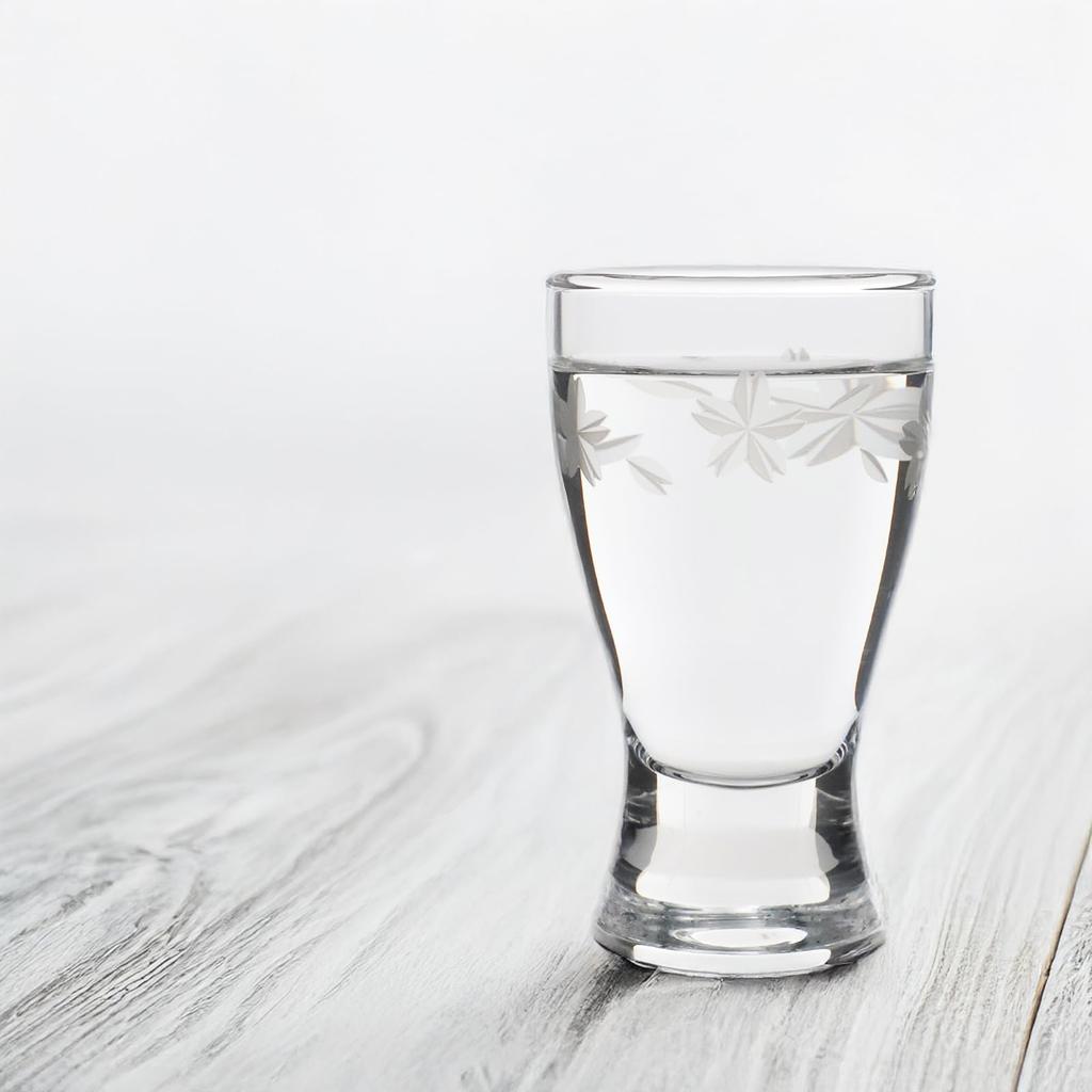 Toyo Sasaki Glass Sake Glasses, Sakura Pattern, 75ml Capacity, Set of 6, Made In Japan, Dishwasher Safe, 09453-J444