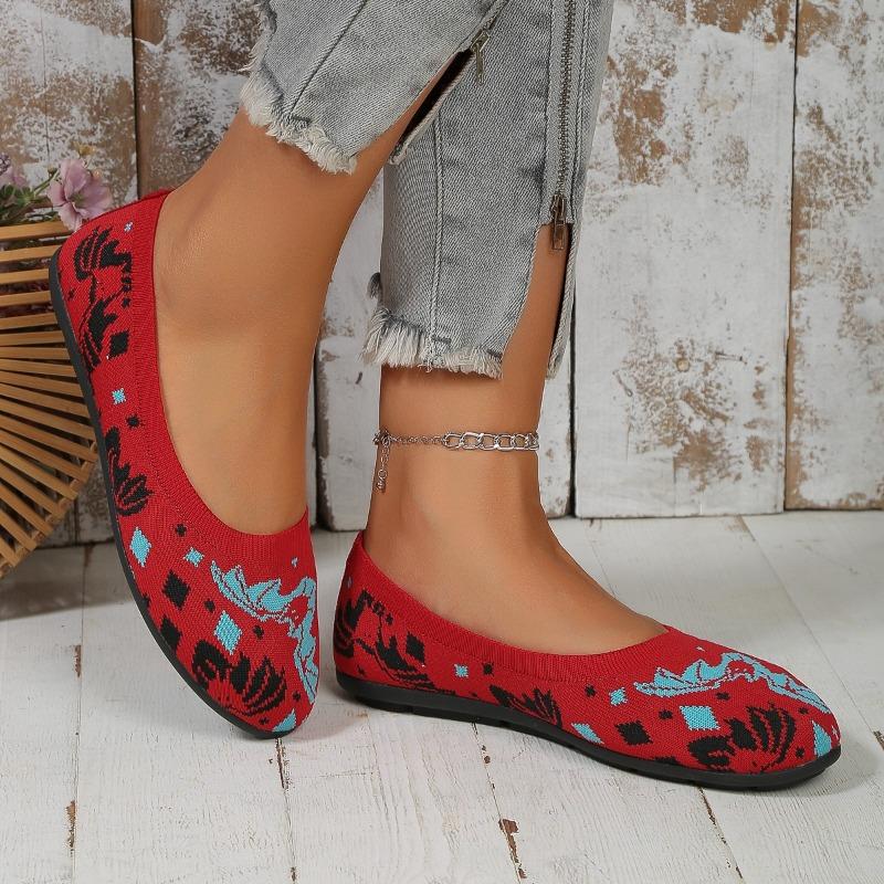 Hot-selling New Fly-woven Casual Flat-bottomed Shallow Mouth Versatile Single Shoes for Women's Doudou Shoes for Women