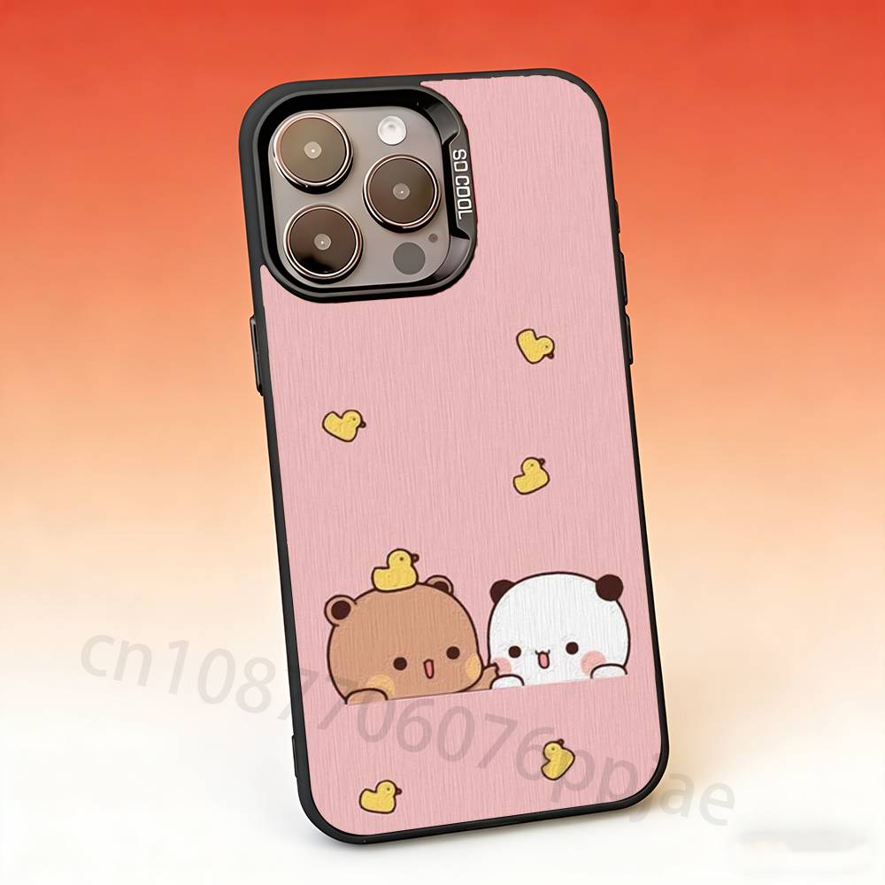 

Teddy Bear Couple Cartoon Phone Case For iPhone 17,16,15,14,13,12,11,Pro,Max,Plus,Mini, Matte Shockproof Case iPhone13mini