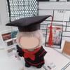Graduation Cap Gown Set For 17cm Labubu Dolls Academic Robe Costume Bachelor Hat Collectible Doll Display Photo Props