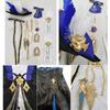 Fontaine Clorinde Cosplay Cosotume Dress Blue Wig Hair For Women Party Outfits With Hat Clorinde Cosplay Shoes Boots Cosotumes