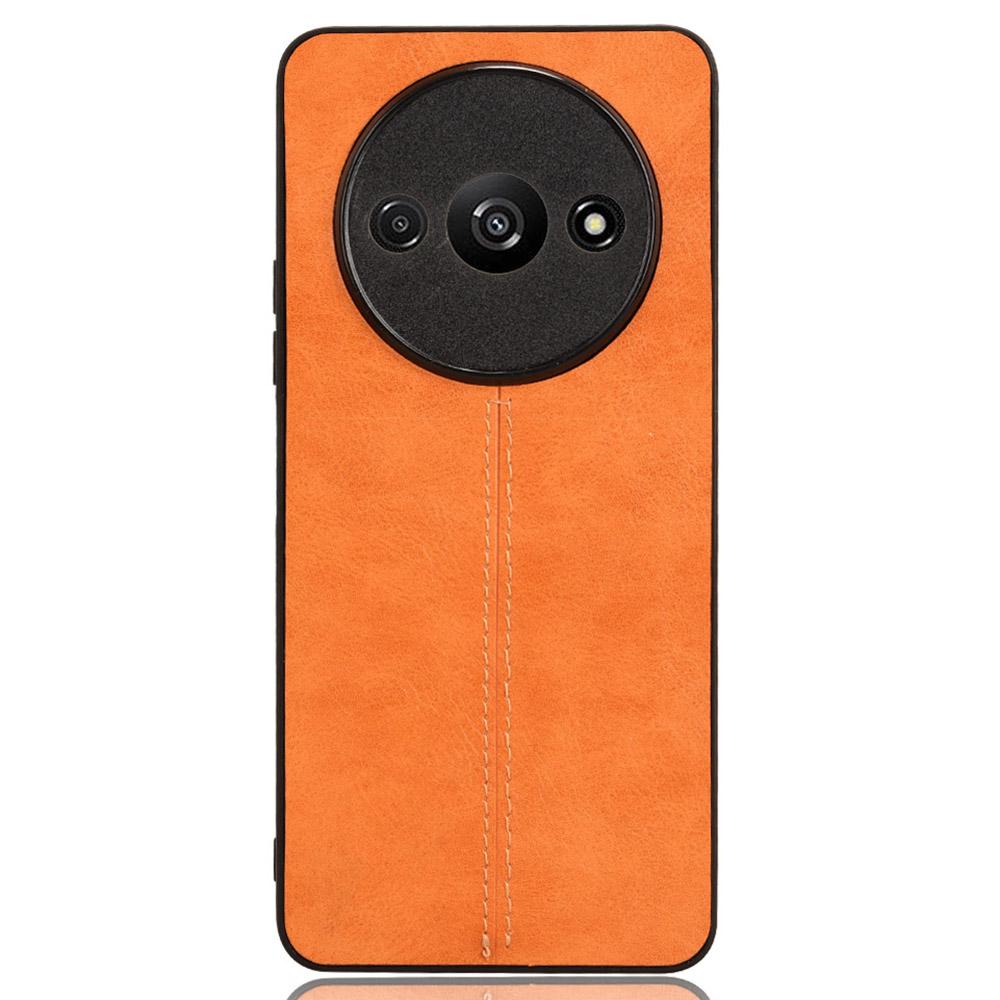 For Xiaomi Redmi A3/Poco C61 4G Cell Phone Case Stitching Line Design Leather Coated TPU+PC Cover