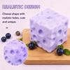 Non-Bounce Blueberry Cheese Squishy Super Soft Sensory Fidget Ball Cheese Cube Ball  Children Gifts