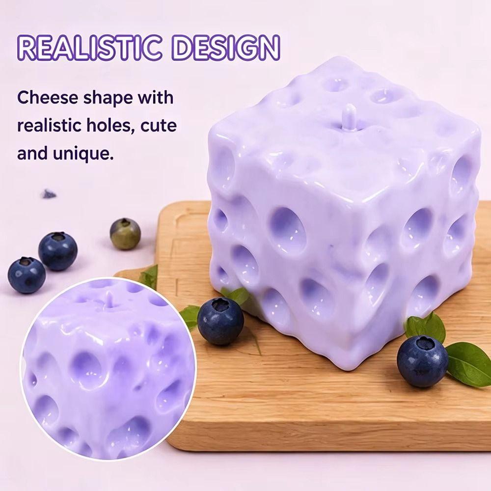 Non-Bounce Blueberry Cheese Squishy Super Soft Sensory Fidget Ball Cheese Cube Ball Children Gifts