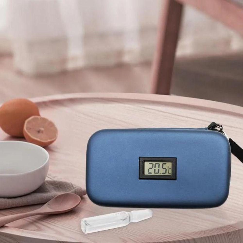 Heat Insulation Insulin Storage Bag Temperature Monitoring Insulin Cooler Case for Travel