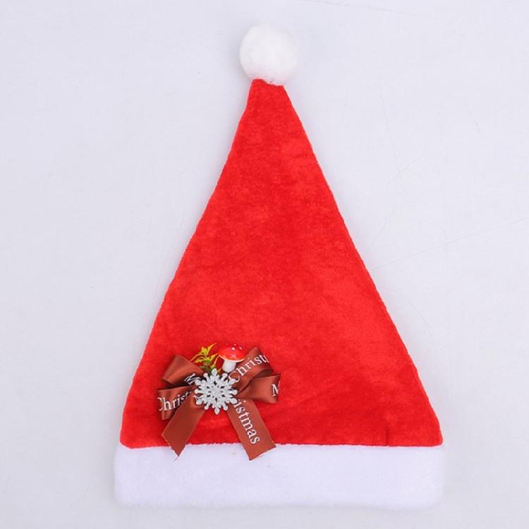 Santa Hat,Christmas Hats with Bows Xmases Holiday Hat Unisex Adults Christmas New Year Festive Holiday Party Supplies