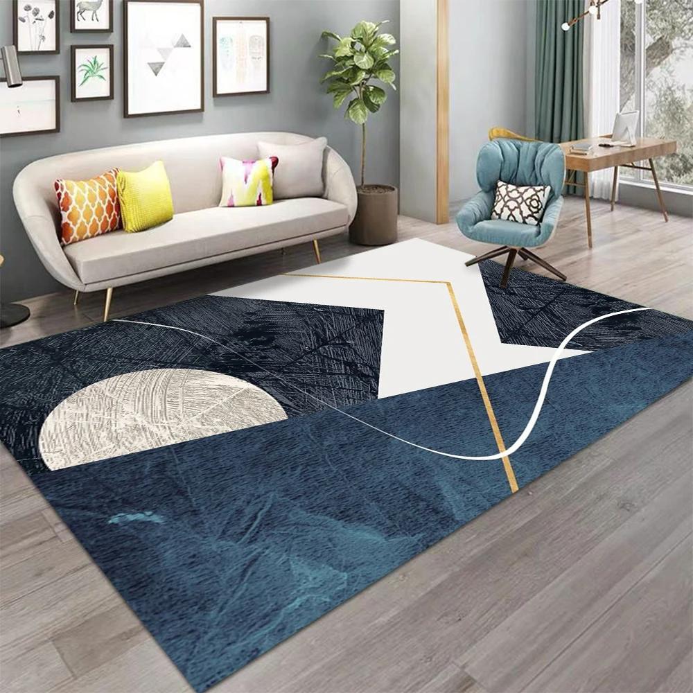 Modern Abstract Geometric Pattern Area Rug for Living Room, Children's Floor, Bedroom, Sofa Cushion, Home Decoration