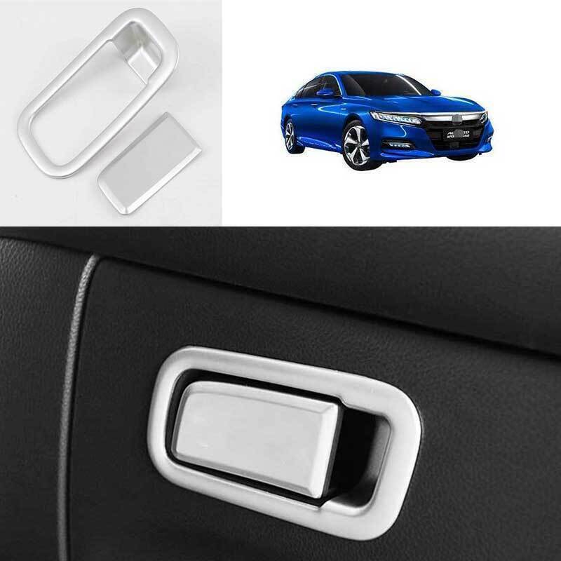 For Honda Accord 2018- Matte Silver Co-Pilot Storage Box Handle Cover Trims