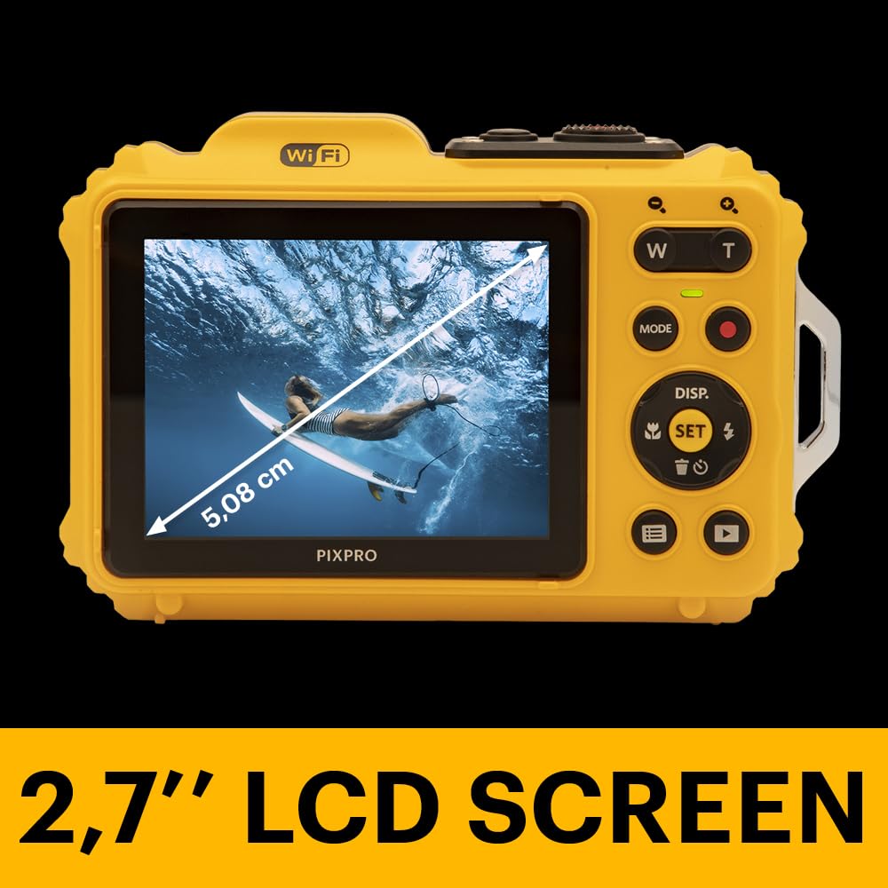 KODAK PIXPRO WPZ2 Rugged and Dustproof WiFi Digital 4x Optical 1080P Full HD Video Blogging Camera with LCD Screen Waterproof, Shockproof, Camera,