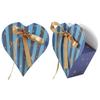 30Pcs HeartShaped Candy Box Gift Bags for Wedding Baby Shower Birthday Party Decoration(Blue Box with Gold Ribbon )