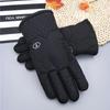 Gants d'hiver épais et chauds pour hommes, noirs et coupe-vent