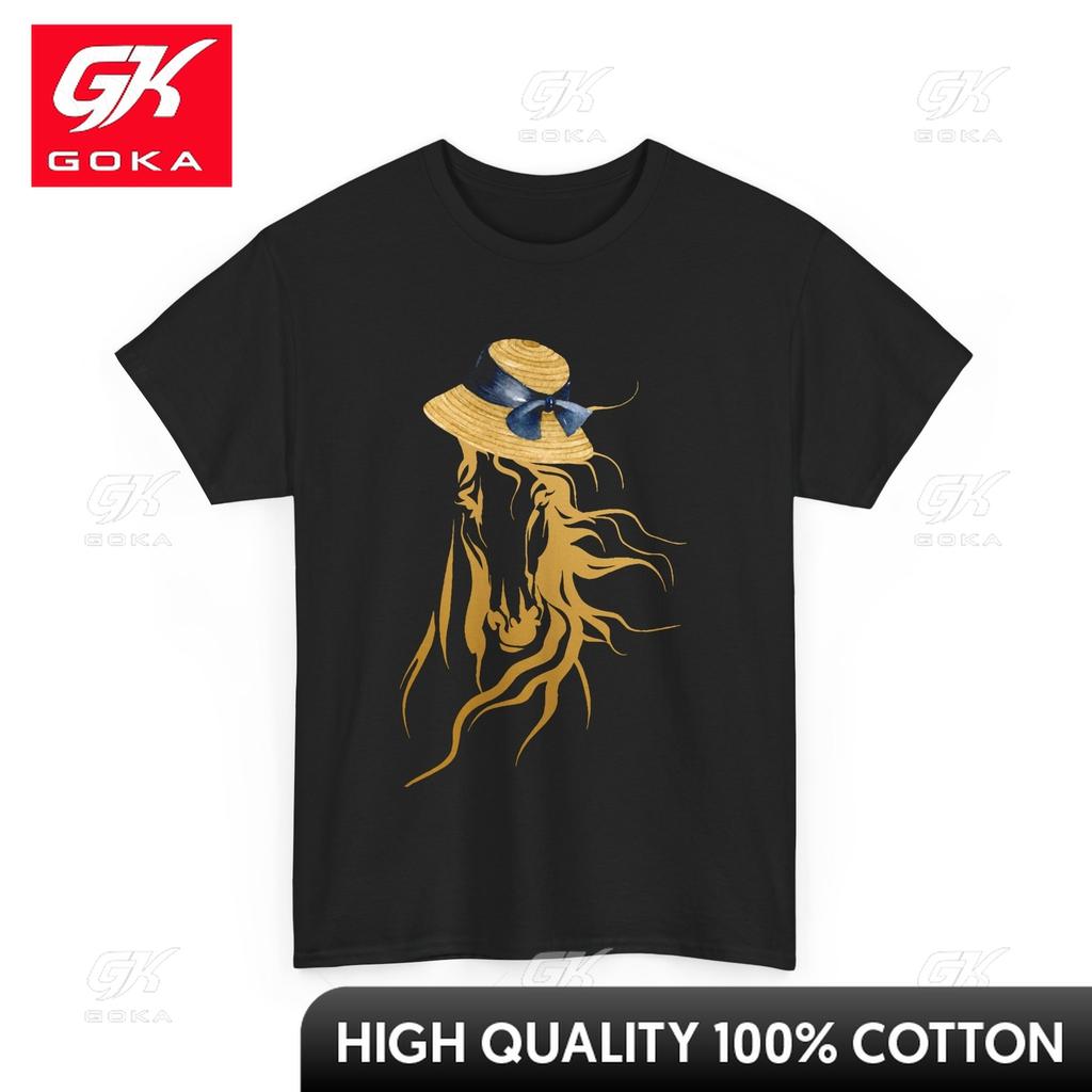 Horse Hat Shirt Kentucky Horses Racing Derby Day Horse Cute Funny Round Neck All Cotton Printed Casual Tee Outdoor Casual