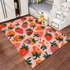 Colorful strawberries artistic pattern carpet Yoga living room room decor children's crawling mat doormat area rug games mat