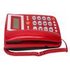 Big Button Corded Phone HD Hands Free Calling LCD Brightness Adjustment Single Button Dialing Wired Landline Phone Red