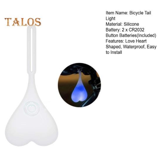 Zadní světlo na kolo Vodotěsná silikonová výstražná svítilna ve tvaru srdce Noční jízda MTB Silnice Horské kolo Zadní svítilna Příslušenství pro kolo