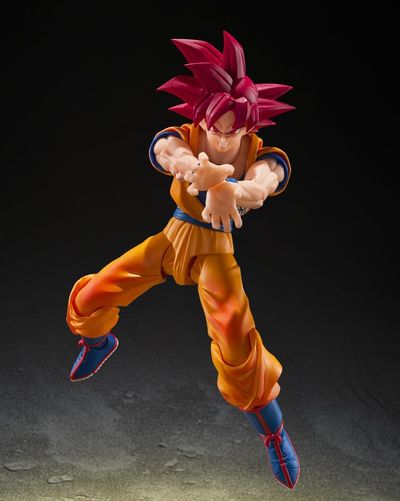 TAMASHII NATIONS Dragon Ball Super Super Saiyan God Son Goku Ki 145mm PVC ABS Painted Action Figure S.H.Figuarts (God's Form) Approx. &