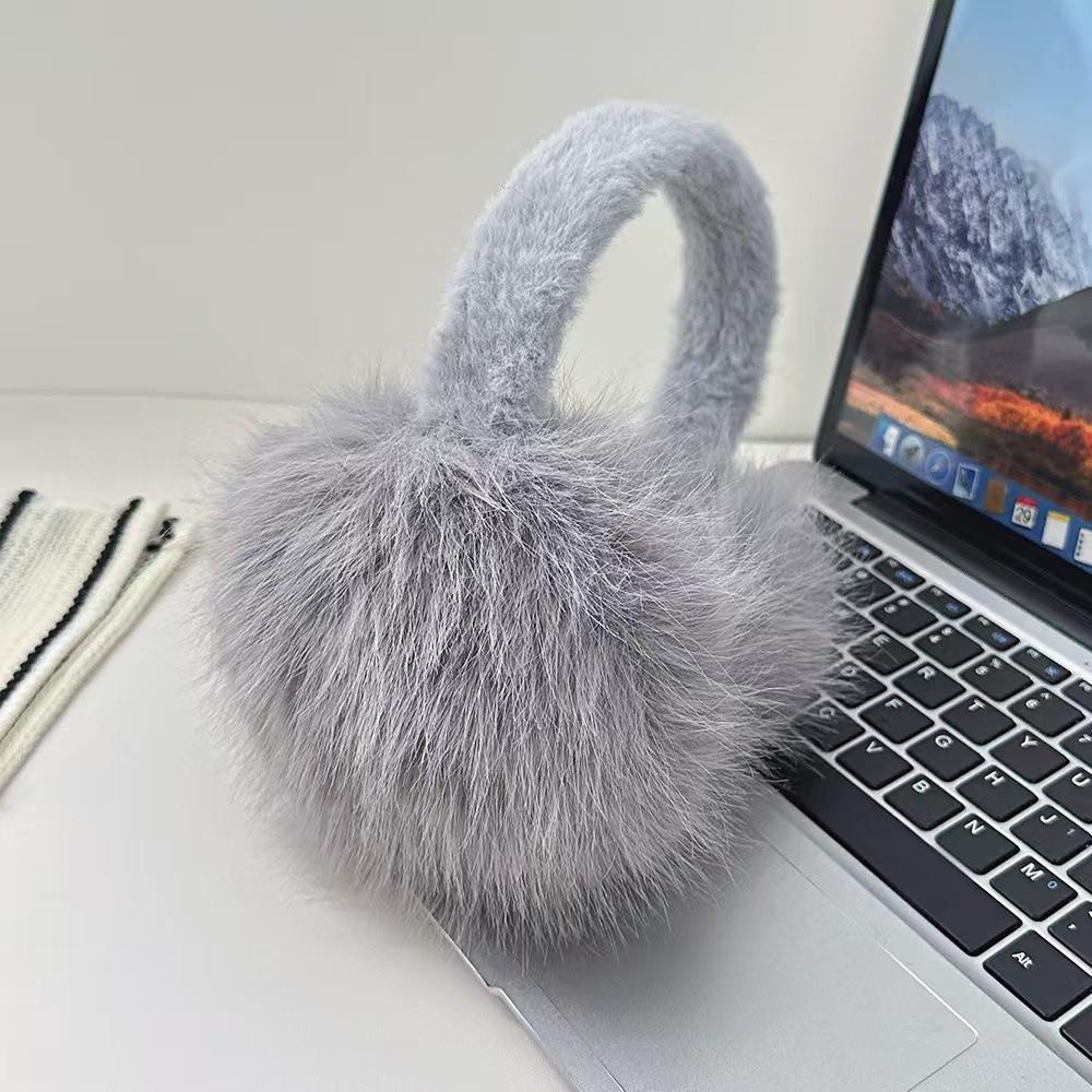 Winter Warm Folding Ear Warmer Thickened Soft Plush Earflaps  For Women Men Outdoor