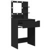 Bedroom Vanity Table with Shelf Black 80 x 39.6 x 135 cm