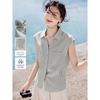 XWI Women's Summer Slimming Pleated Blouse