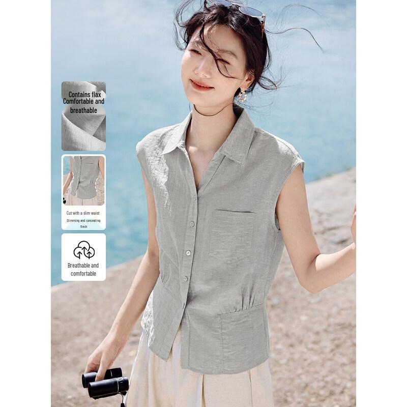 XWI Women s Summer Slimming Pleated Blouse S