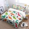 Cartoon Dinosaurs Forest Print Bedding Set For Kids Luxury Gift 3Pcs Digital Print Comforter Set Soft Comfortable Breathable
