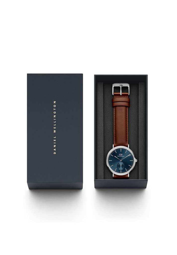 Daniel Wellington DW Men's Classic Multi-Eye Watch, 40 St Mawes S Arctic, Elegant Luxury Watch, Popular Gift, Leather