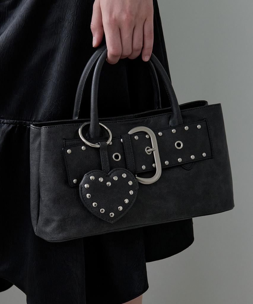 Rolarola Leather Buckle Bag Black