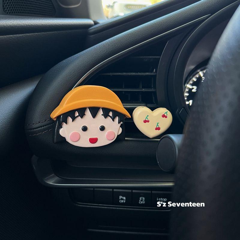 Chibi Maruko-Chan Aromatherapy Diffuser Stone Car Air Vent Decoration Ornament New Car Gift for Girls New Car Souvenir