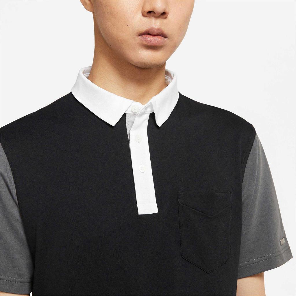 Nike Dri-Fit Player Colorblock Golf Polo Shirt Men Tops Black CV3495-010